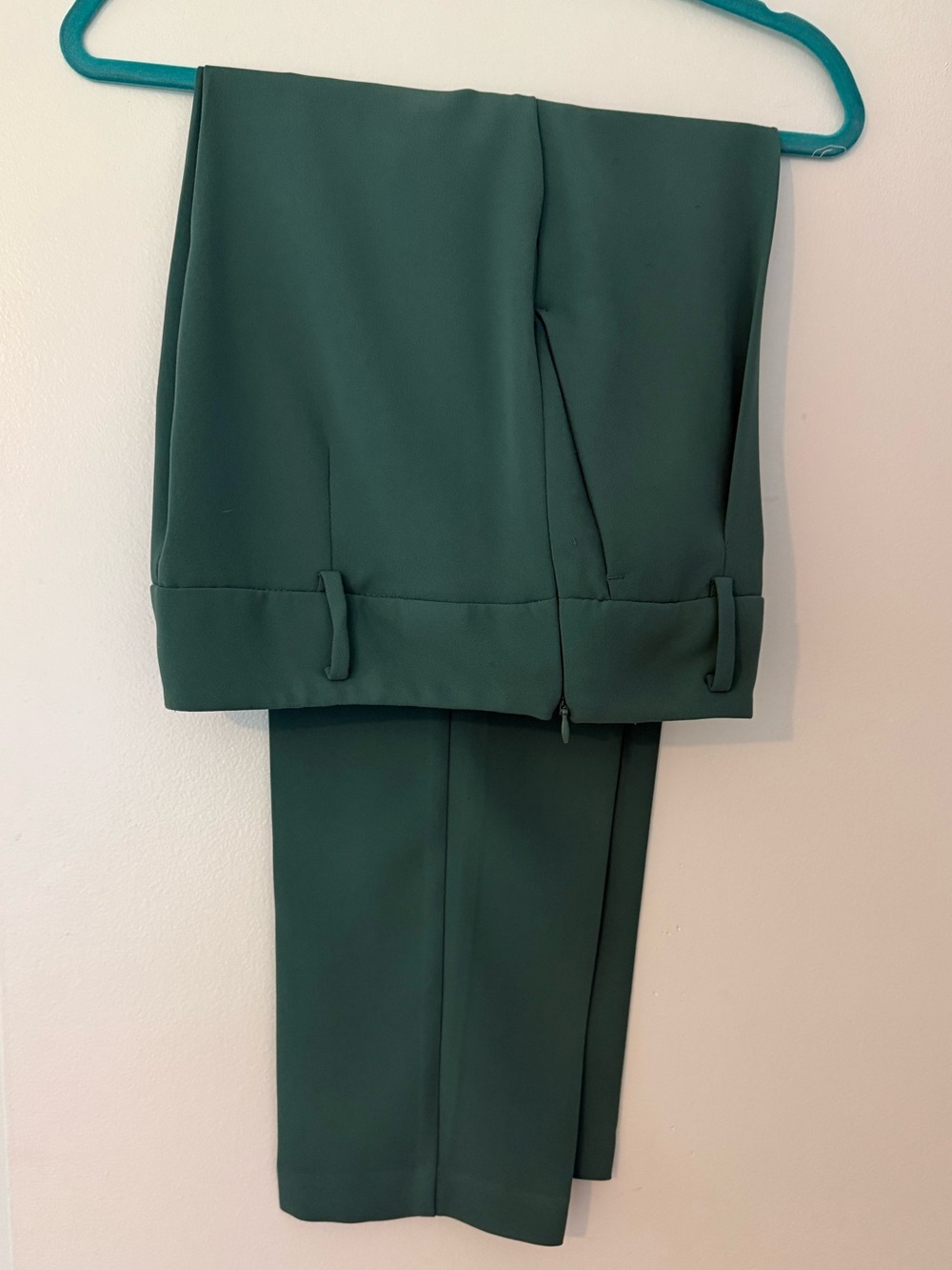 Zara Teal High-Rise Wide Leg Trousers